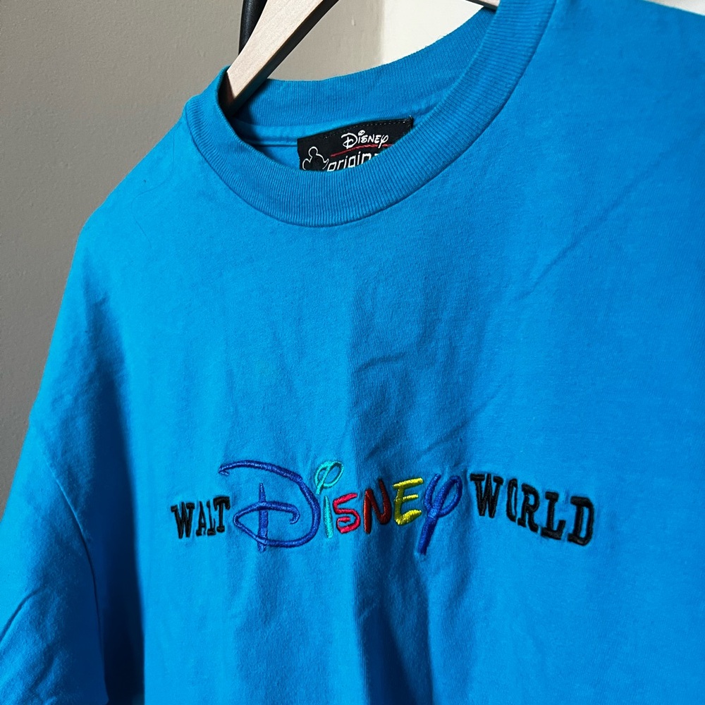 Disney World Embroidered Blue Short Sleeve Tee
